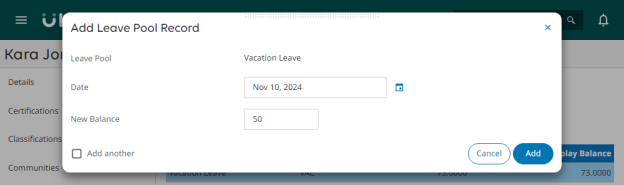 Employee Leave Balances
