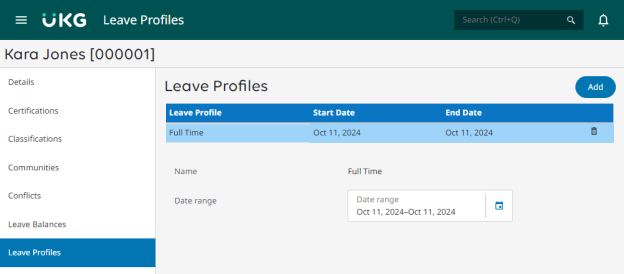 Employee Leave Profiles